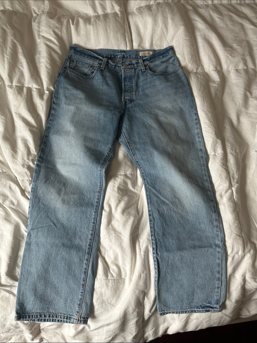 Levi’s 90s Selvedge Denim Jeans Light Blue Womens 90s Straight-Leg Jeans
